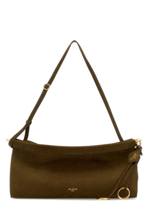 Olive green leather medium East West shoulder bag ALAIA (AA1S01430CA214)