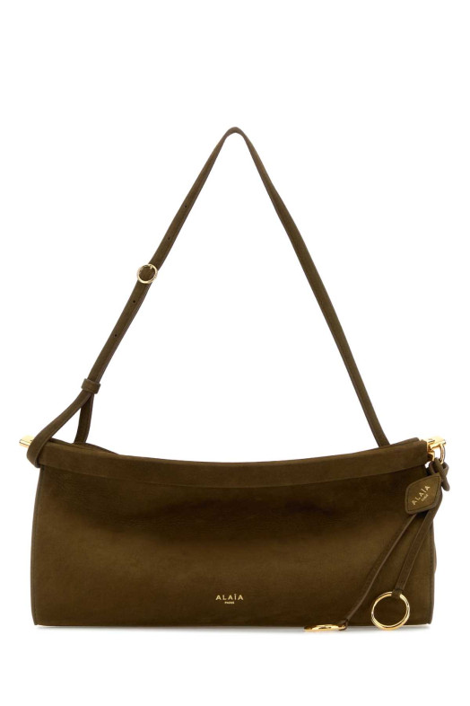 Olive green leather medium East West shoulder bag ALAIA (AA1S01430CA214)