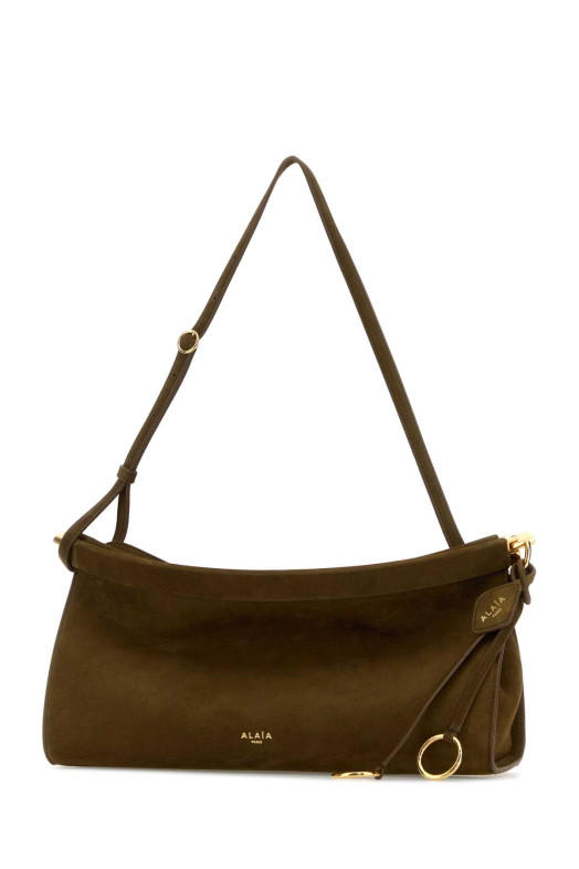 Olive green leather medium East West shoulder bag ALAIA (AA1S01430CA214)