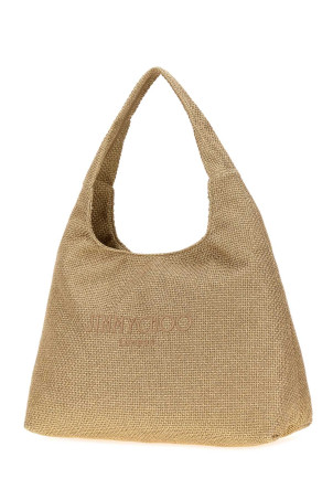 Gold raffia Beach DMND shopping bag JIMMY CHOO (BEACHDMNDHOBOLTYJ)