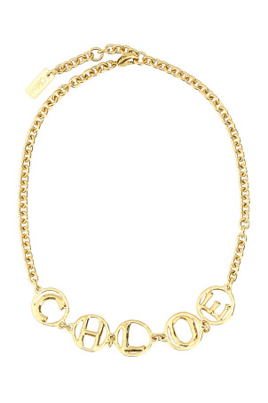 Gold metal ChloÃ© Script chocker CHLOE (CH26SJN13CB7)