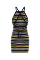 Embroidered cotton blend dress Blue MIU MIU (MMA927SOOO185J)