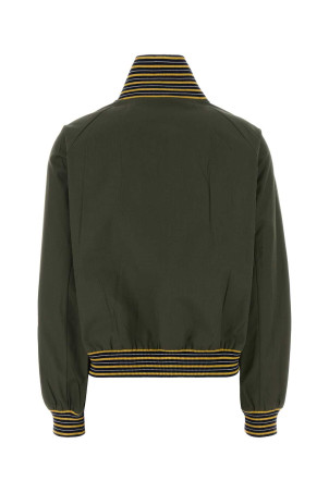 Army green poplin bomber jacket PRADA (P8032SOOO187P)