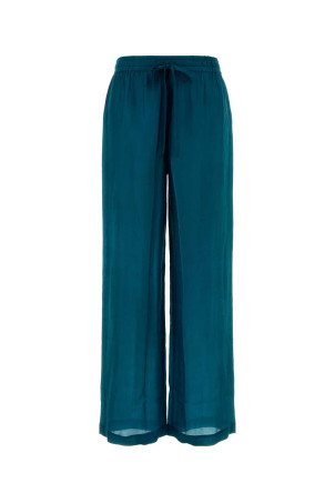 Teal green silk palazzo pant THE ROSE IBIZA (PALAZZOPANT)