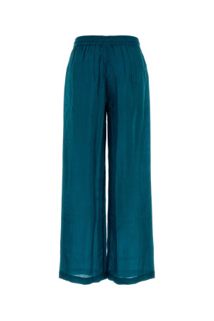 Teal green silk palazzo pant THE ROSE IBIZA (PALAZZOPANT)
