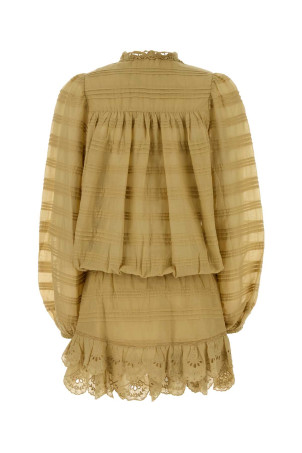 Mustard cotton Preya mini dress ISABEL MARANT ETOILE (RO0952FAD1J05E)
