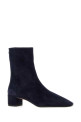 Dark blue suede Saint HonorÃ¨ ankle boots AQUAZZURA (SHOMIDB8SUE)