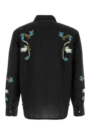Black cotton blend Rouat shirt Black BAZISZT (SR33012)