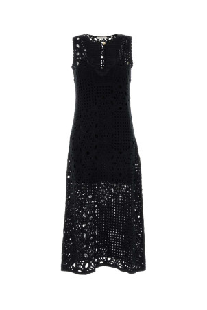 Black crochet The Postcard dress Black FRAME (WE26KDR007)