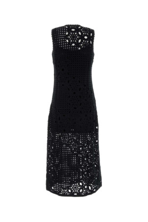 Black crochet The Postcard dress Black FRAME (WE26KDR007)