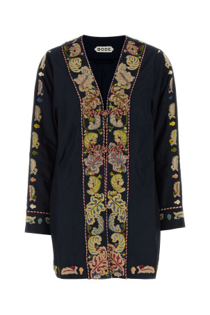 Navy blue cotton and viscose Feather Runner jacket Multicolor BODE (WRS26SH017)