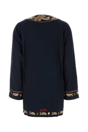 Navy blue cotton and viscose Feather Runner jacket Multicolor BODE (WRS26SH017)
