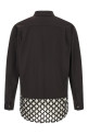 Рубашка с двухцветной сетчатой вставкой, черно-серая COMME DES GARÇONS HOMME PLUS PRB0160511