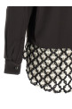 Рубашка с двухцветной сетчатой вставкой, черно-серая COMME DES GARÇONS HOMME PLUS PRB0160511