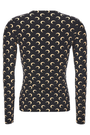 'Moon Printed Jersey' t-shirt  Black