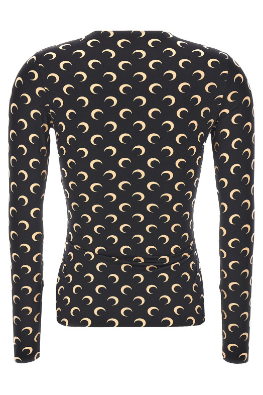 'Moon Printed Jersey' t-shirt  Black