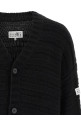 Кардиган из шерсти с эффектом потертости, черный MM6 MAISON MARGIELA SH0HP0005M13040900