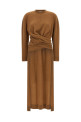 Long 'Gia' sweater knotted at the waist Beige