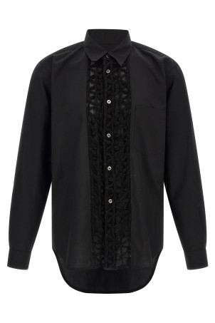 Decorated panel shirt Black