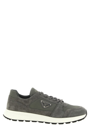 Grey suede 'Prada Prax' sneakers Gray