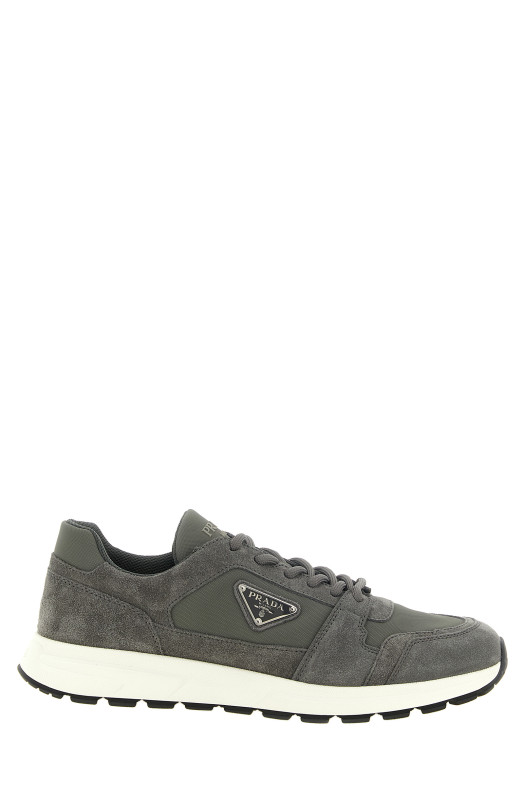 Grey suede 'Prada Prax' sneakers Gray
