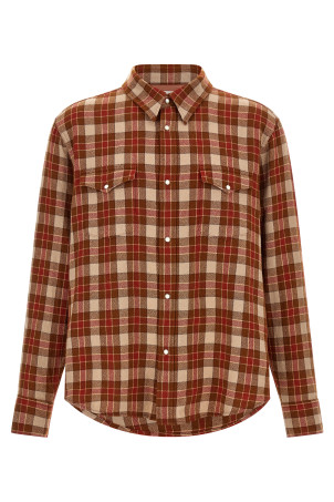 Red 'Meridian Check' shirt Red