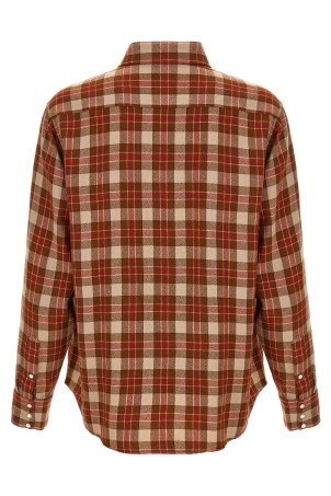 Red 'Meridian Check' shirt Red