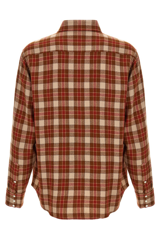 Red 'Meridian Check' shirt Red