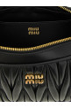 Matelassé nappa pouch Black