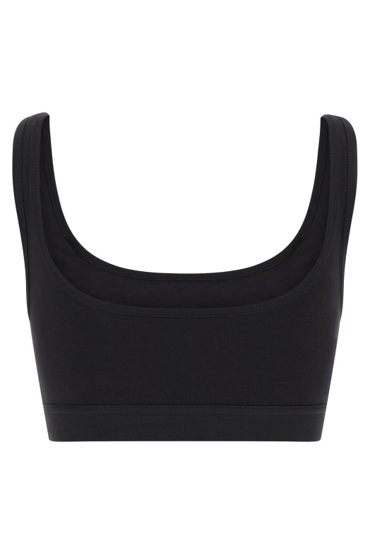 'Moon Logo Stretched Jersey Sport' top Black