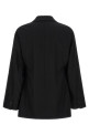 Flannel Belted Blazer Black