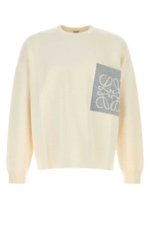 Ivory cotton blend sweater LOEWE (H526Y14KLS)