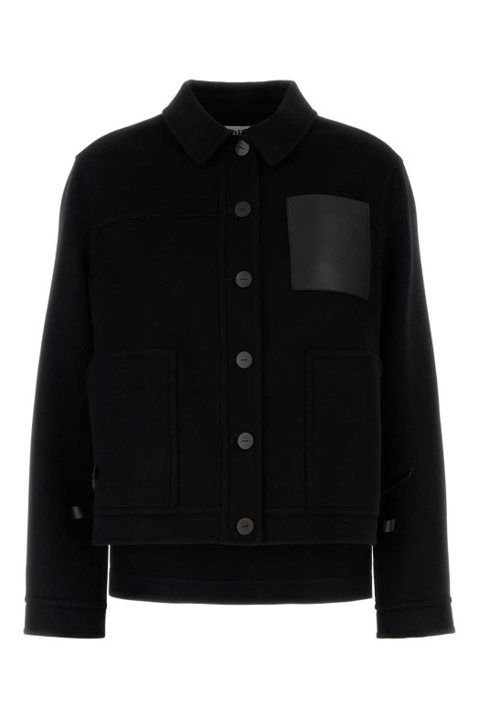 Black flannel jacket Black LOEWE (S359Y02XAB)