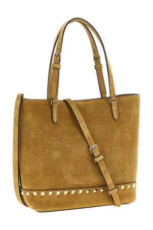 V. Garavani 'Rockstud' small beige shopping bag Beige