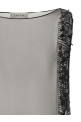 Embroidered silk tunic dress Black