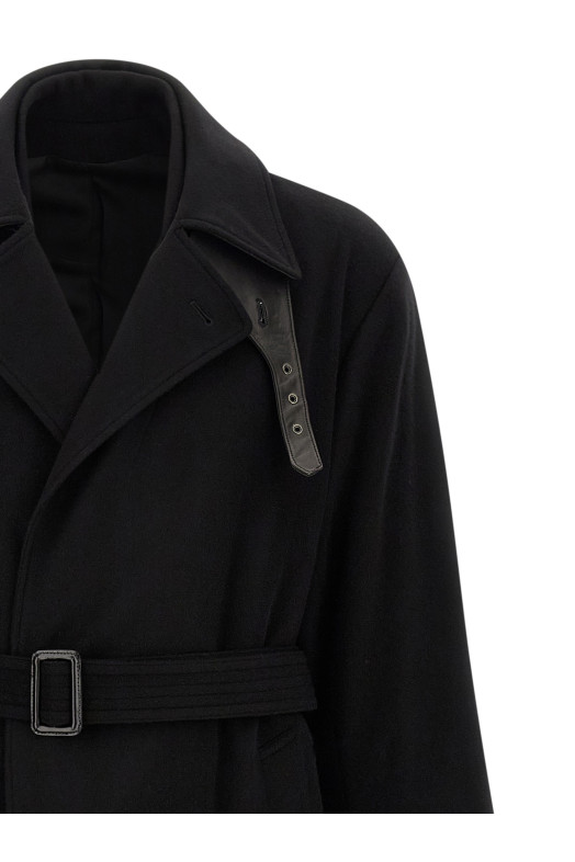 Черное пальто «Layered Combination» Черное ST1539BLACK