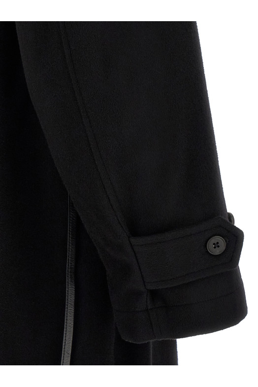 Черное пальто «Layered Combination» Черное ST1539BLACK