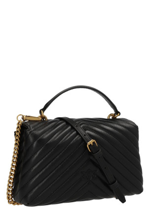 Hand Bag 'Big Lady Love Bag Puff Chevron' Black