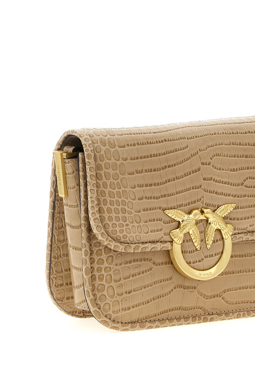 'Love Bag Box' mini shoulder bag Beige
