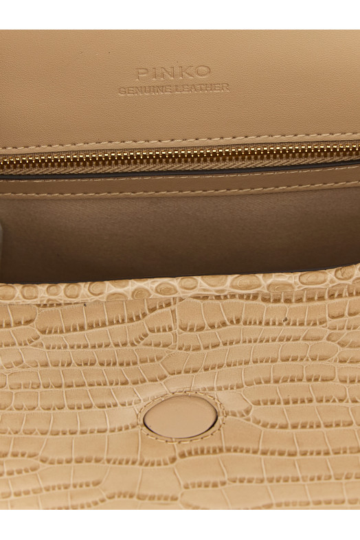 'Love Bag Box' mini shoulder bag Beige