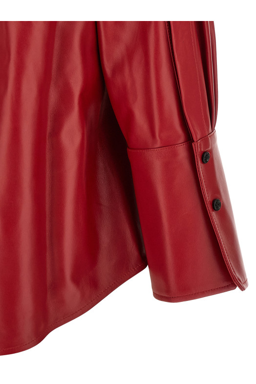 Красная кожаная рубашка Красная CO 2110ALGCHERRY