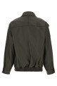Green leather biker jacket Green