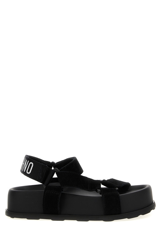 Suede sandals Black