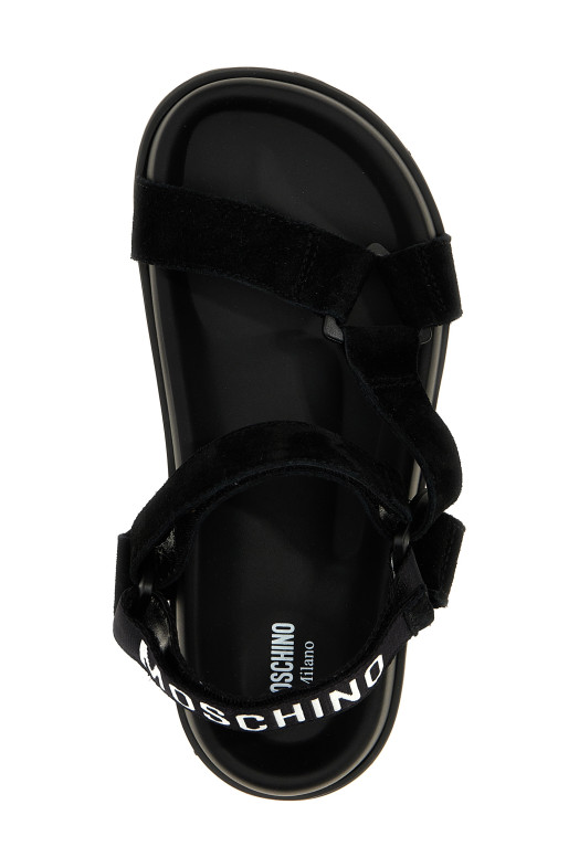 Suede sandals Black