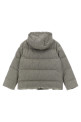 Grey wool flannel down jacket Gray