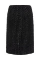 Black metallic tweed skirt Black