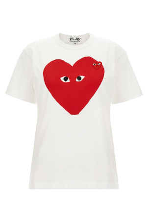White 'Double Heart Emblem' T-shirt White