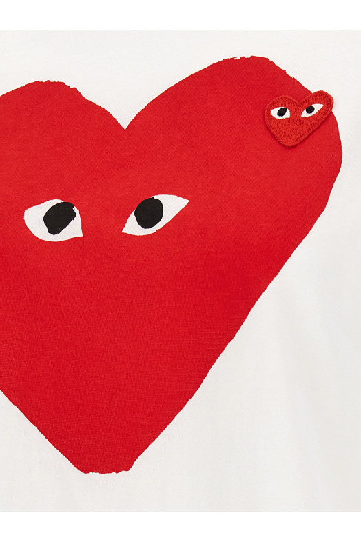 White 'Double Heart Emblem' T-shirt White