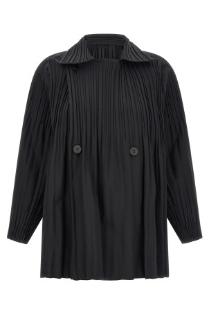 A-line black 'Smooth Coat' coat Black