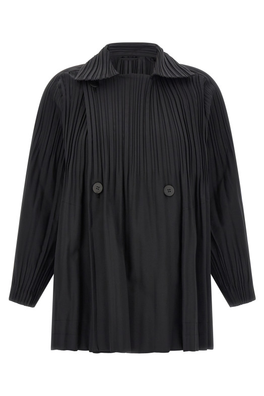 A-line black 'Smooth Coat' coat Black